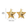 French Retro Stainless Steel Electroplated Flower Imitation Pearl Earrings For Women