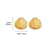 French Retro Stainless Steel Electroplated Flower Imitation Pearl Earrings For Women