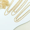 French Style Minimal Double Layer Chain Necklace Titanium Steel 18K Gold Plated Clavicle Chain