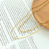 French Style Minimal Double Layer Chain Necklace Titanium Steel 18K Gold Plated Clavicle Chain