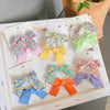 Fresh Floral Macaron Bow Cloth Duckbill Hair Clip Set Cartoon Character Side Bangs Hair Accessories For Girls And Children