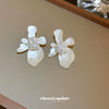 Fresh Pearl Flower Silver Needle French Style Niche Design Acrylic Ins Ear Studs For Women