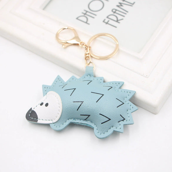 Freshbaked Cartoon Animal Keychain Pendant In Multicolor Pu Leather With Printing Of Little Bear Pig Small Animal