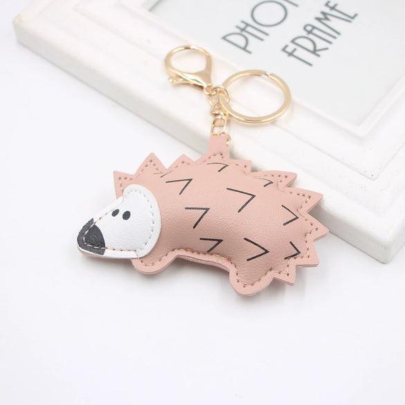 Freshbaked Cartoon Animal Keychain Pendant In Multicolor Pu Leather With Printing Of Little Bear Pig Small Animal