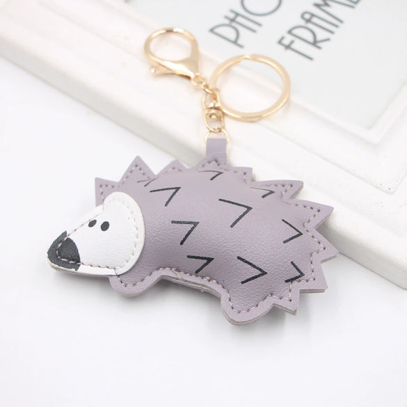 Freshbaked Cartoon Animal Keychain Pendant In Multicolor Pu Leather With Printing Of Little Bear Pig Small Animal