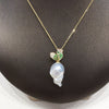Freshwater Baroque Pearl Pendant With Micropaved Zircon And Copper Accessory
