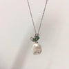 Freshwater Baroque Pearl Pendant With Micropaved Zircon And Copper Accessory