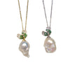 Freshwater Baroque Pearl Pendant With Micropaved Zircon And Copper Accessory