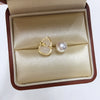 Freshwater Pearl And Chalcedony Gourdshaped Fashion Ring For Women