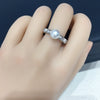 Freshwater Pearl And Copper Ring In Vintage Court Style With Brushed Zircon For Women