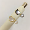 Freshwater Pearl And Sea Shell Jewelry Set With Cat Design