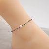 Freshwater Pearl Anklet Geometric Pattern Simple Style For Women