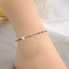 Freshwater Pearl Anklet Geometric Pattern Simple Style For Women