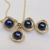 Freshwater Pearl Bird's Nest Microinlay Necklace Fourpiece Set Allmatch Simple Fashion