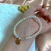 Freshwater Pearl Bracelet With Elastic Cord Irregular Shape Minimalist Design