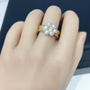 Freshwater Pearl Copper Ring Heavy Industry Vintage Multibead Wide Finger Ring For Women With Flat Round And Bun Round Pearls