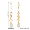 Freshwater Pearl Copper 925 Silver Goldplated Drop Shape Willow Branch Earrings For Women
