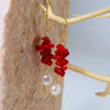 Freshwater Pearl Coral Geometric Style Electroplated String Tassel Earrings For Women