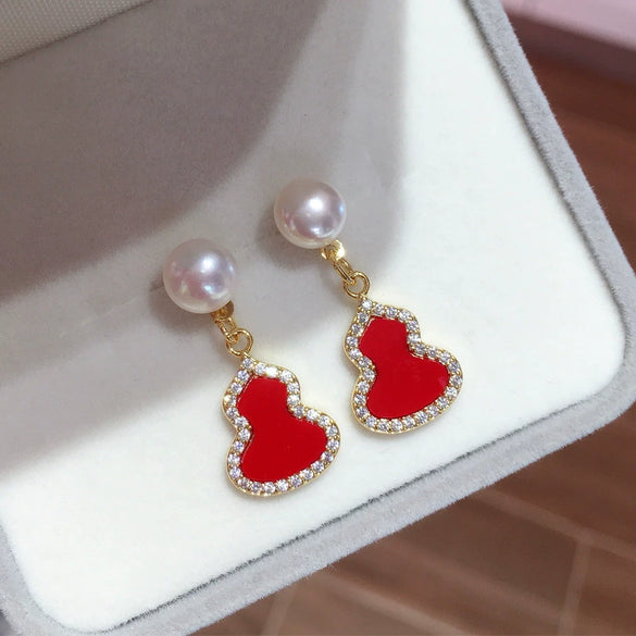 Freshwater Pearl Dropshaped Pendant Earrings And Necklace Set