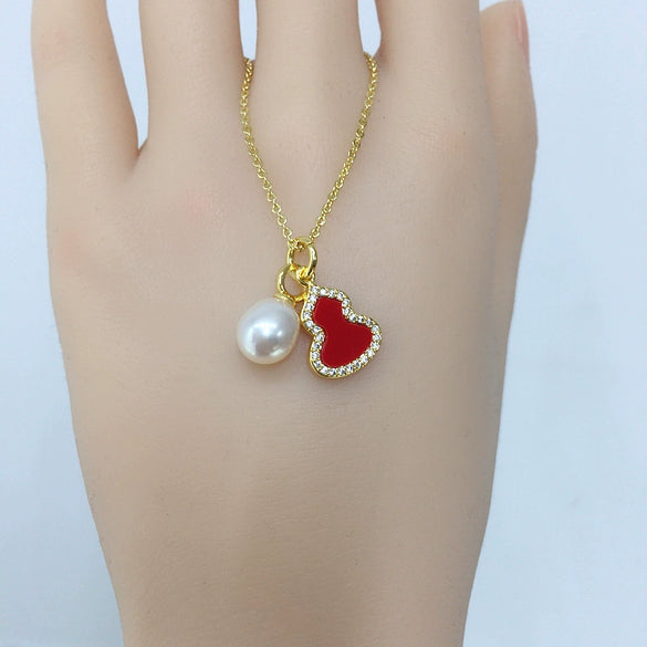 Freshwater Pearl Dropshaped Pendant Earrings And Necklace Set