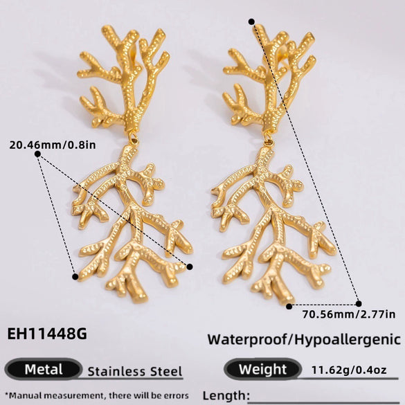 Freshwater Pearl Earrings And Marine Elements Starfish Conch Necklace In Stainless Steel With Electroplated 18K Real Gold Opening Ring For Women