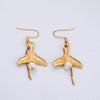Freshwater Pearl Earrings And Marine Elements Starfish Conch Necklace In Stainless Steel With Electroplated 18K Real Gold Opening Ring For Women