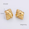 Freshwater Pearl Earrings And Marine Elements Starfish Conch Necklace In Stainless Steel With Electroplated 18K Real Gold Opening Ring For Women