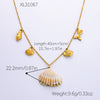 Freshwater Pearl Earrings And Marine Elements Starfish Conch Necklace In Stainless Steel With Electroplated 18K Real Gold Opening Ring For Women