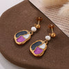 Freshwater Pearl Earrings Electroplated Fashion Style For Women