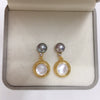 Freshwater Pearl Earrings For Women Natural Sea Shell Oblate Shape S925 Sterling Silver Needle