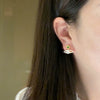 Freshwater Pearl Earrings For Women Oblate Natural Design