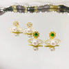 Freshwater Pearl Earrings For Women Oblate Natural Design