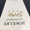 Freshwater Pearl Earrings For Women Retro Style Alloy Inlaid With Artificial And Semiprecious Stones Round And Oblate Shape