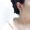 Freshwater Pearl Earrings For Women S925 Sterling Silver Needle Oblate Shape