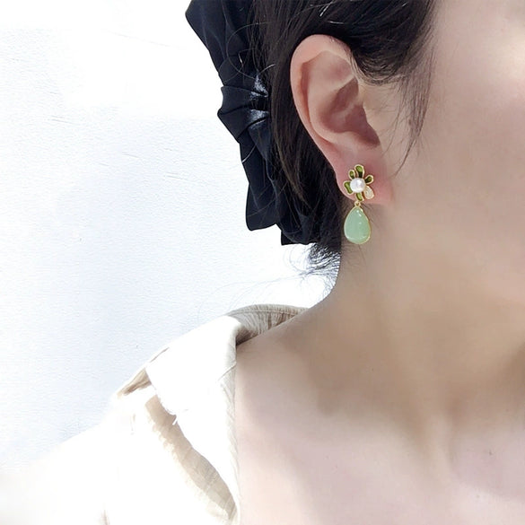 Freshwater Pearl Earrings For Women S925 Sterling Silver Needle Oblate Shape