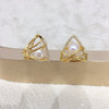Freshwater Pearl Earrings S925 Sterling Silver Geometric Triangle Fashion For Women