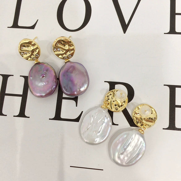 Freshwater Pearl Earrings S925 Sterling Silver 18K Goldfilled Alien Shaped Natural Baroque Pearl For Women