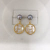 Freshwater Pearl Earrings S925 Sterling Silver 18K Goldfilled Oblate Round Hshape White Butterfly Motherofpearl For Women