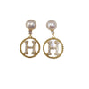Freshwater Pearl Earrings S925 Sterling Silver 18K Goldfilled Oblate Round Hshape White Butterfly Motherofpearl For Women