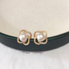 Freshwater Pearl Earrings S925 Sterling Silver Women's Round Oblate Style