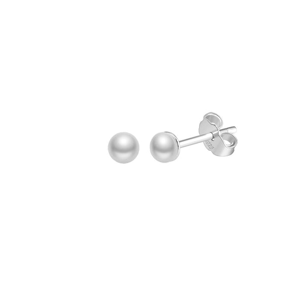 Freshwater Pearl Earrings 925 Silver Geometric Fashion Elegant Electroplated