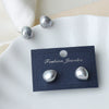 Freshwater Pearl Earrings 925 Silver Needle Special Shape Minimalist Women's