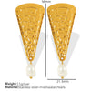 Freshwater Pearl Earrings Spiral Bow Electroplating Women's Light Luxury Natural Style