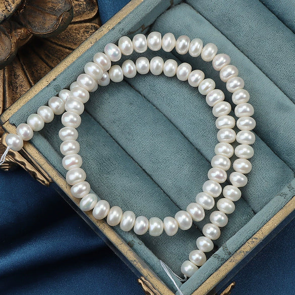Freshwater Pearl Flat Bead Jewelry Making Material
