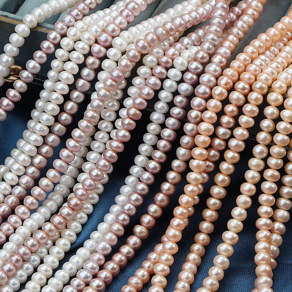 Freshwater Pearl Flat Bead Jewelry Making Material