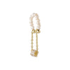 Freshwater Pearl Geometric Tassel Ear Clip Earrings Natural Style