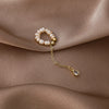 Freshwater Pearl Geometric Tassel Ear Clip Earrings Natural Style