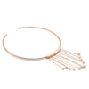 Freshwater Pearl Handmade Tassel Collar Retro Necklace 18K Gold Plated Geometric Design