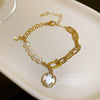 Freshwater Pearl Inlaid Diamond Smiley Face Numbers Bracelet For Women With Styling Of Letters Numbers Text