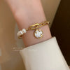 Freshwater Pearl Inlaid Diamond Smiley Face Numbers Bracelet For Women With Styling Of Letters Numbers Text